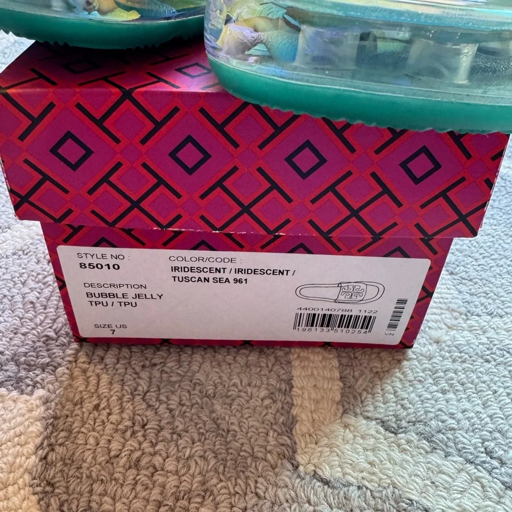Tory Burch Iridescent Bubble Jelly slide size 7 - Picture 2 of 3